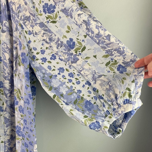 LC Lauren Conrad Floral Striped Blouse Size XS - Picture 4 of 10